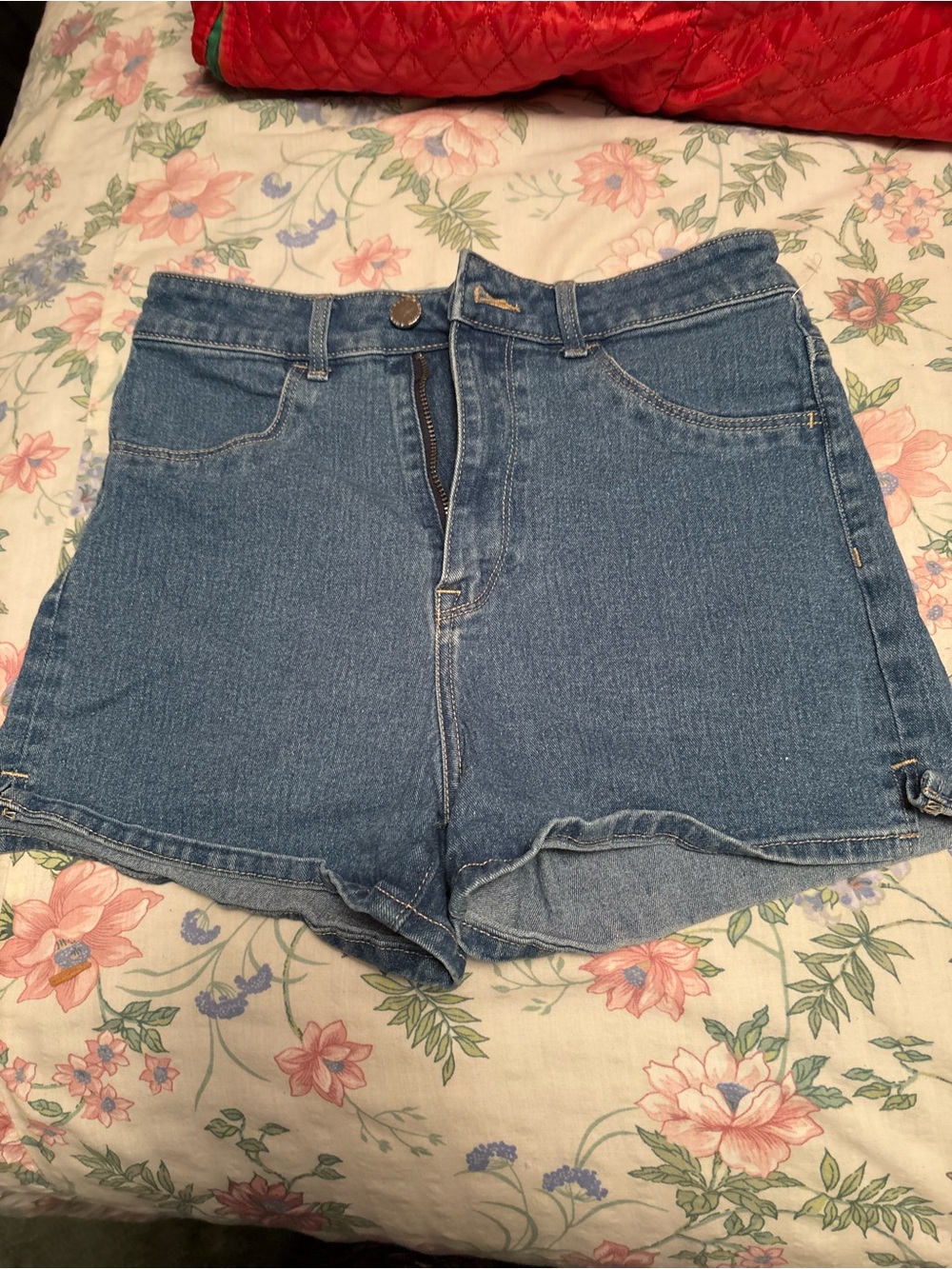 H&M Medium Blue High-Rise Denim Shorts